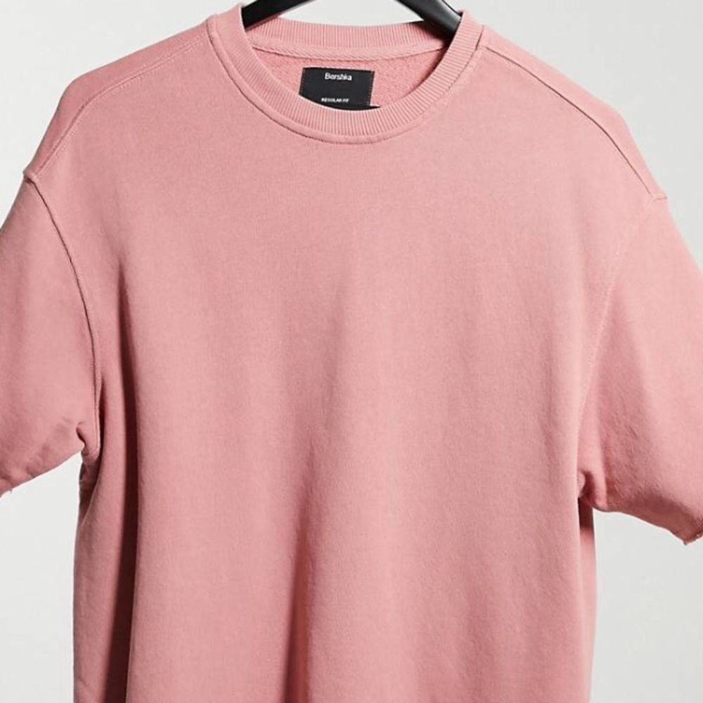 Bershka washed t shirt Pink S
